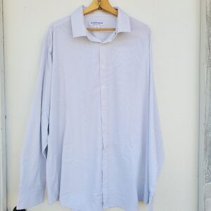 Mizzen Main Mens Shirt White Geometric Leeward Classic Fit Performance Size 2XL